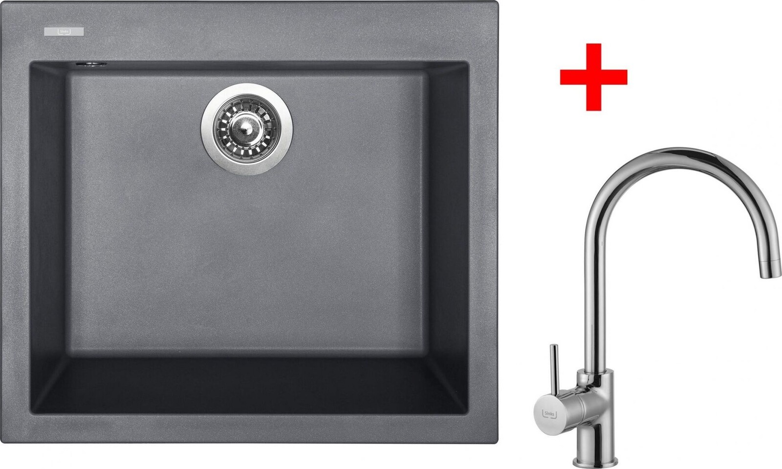Sinks Cube 560 Titanium + Vitalia