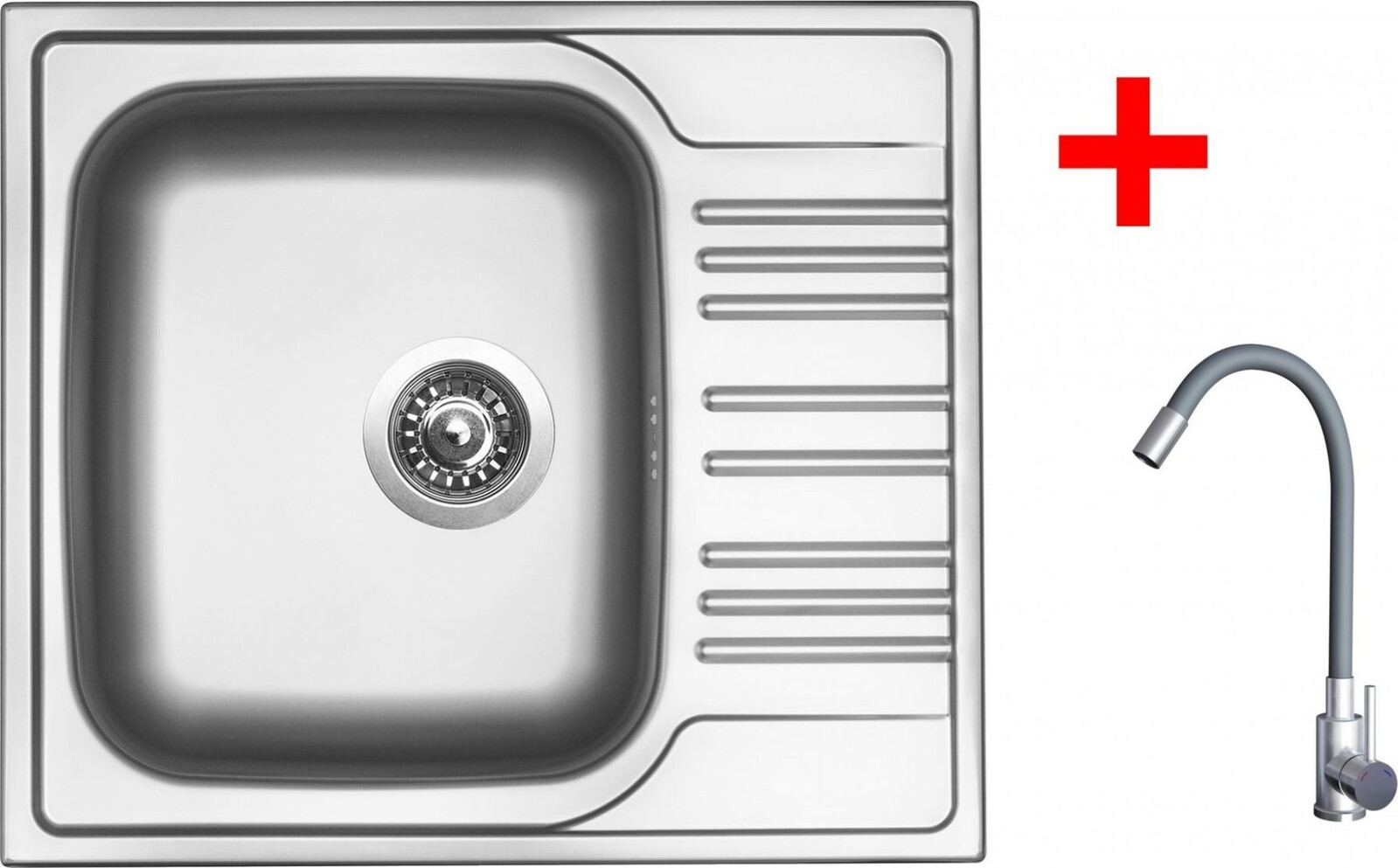 Sinks Star 580 + Elasta nehrdzavejúca oceľ/sivý