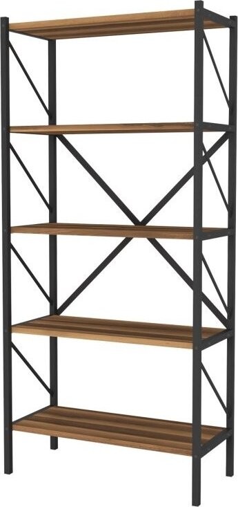 Nejlevnější nábytek Mebru, kovový, 158 cm, černý/ořech