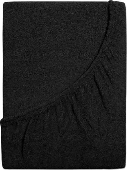 B.E.S. PETROVICE Prestieradlo Froté PERFECT 180 × 200 cm, čierne