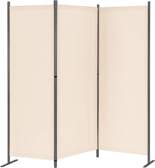 MultiGarden AW-022/3TLG Skládací zahradní a pokojový paraván, 3dílný, 167 × 164 cm, béžový