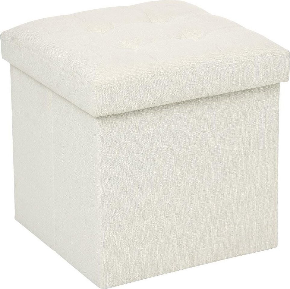 Atmosphera Taburet s úložným prostorem, 2v1, 38 × 38 × 38 cm, béžová