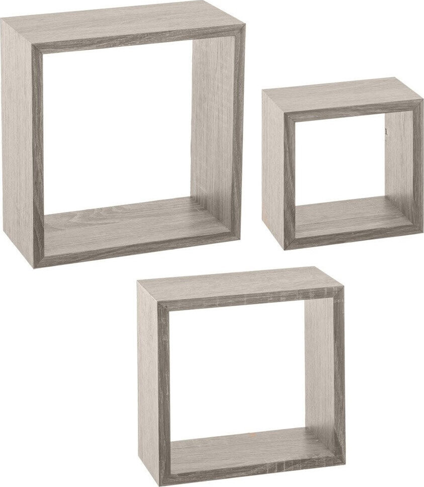5five Simply Smart Dekoratívna polica sivá CUBE M, 3 ks