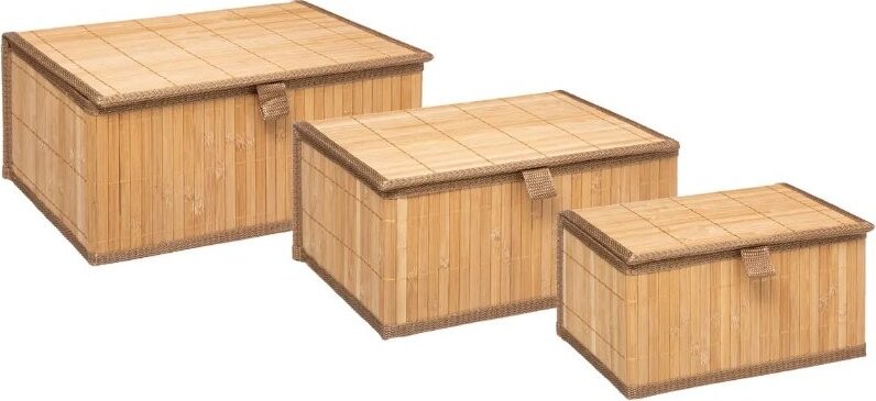 5Five Sada 3 bambusových košíků Bambou