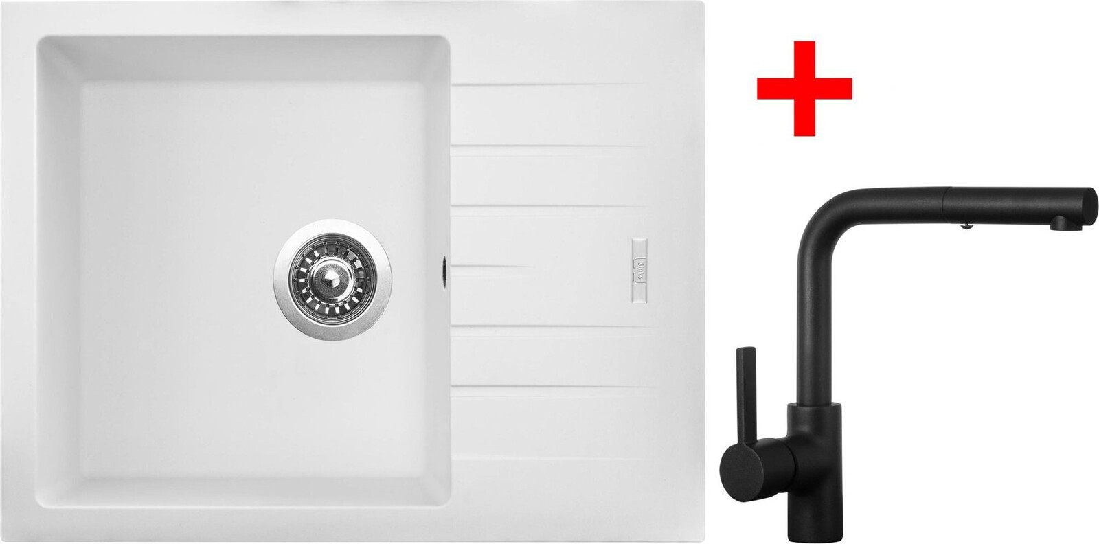 Sinks Perfecto 650 Milk + Enigma S černý matný