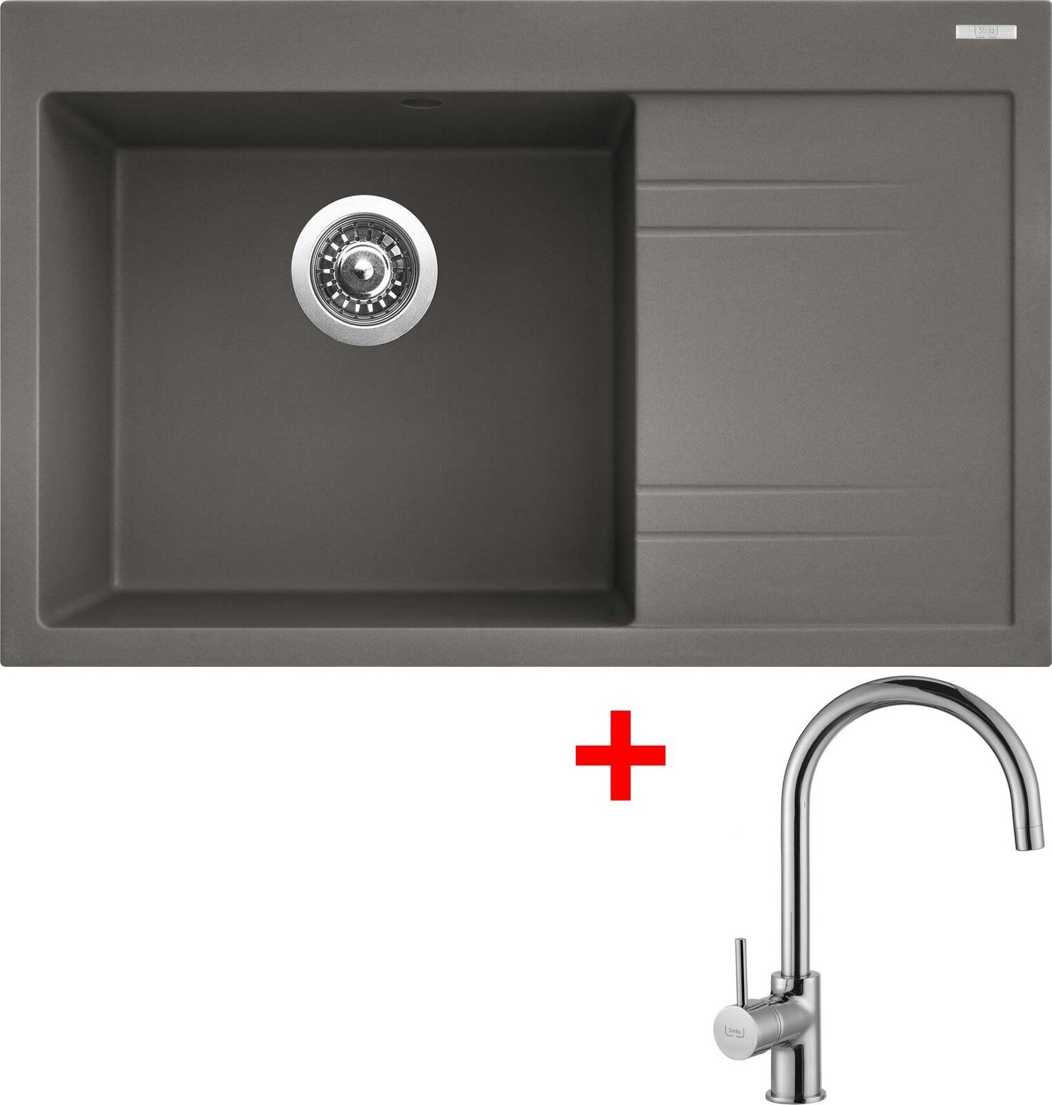 Sinks Rim 780 L Truffle + Vitalia
