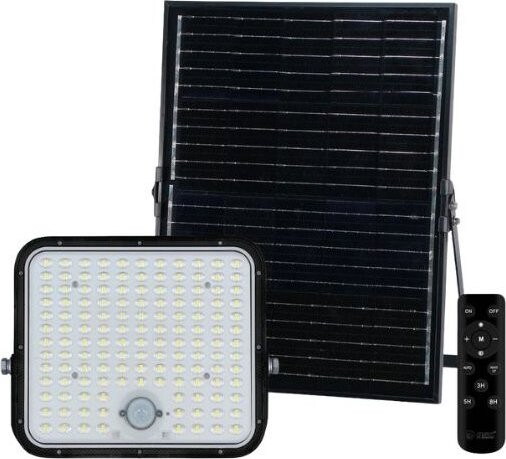Garsaco Venkovní solární LED reflektor 200 W, 5500 lm, studená bílá, samostatný solární panel, DO