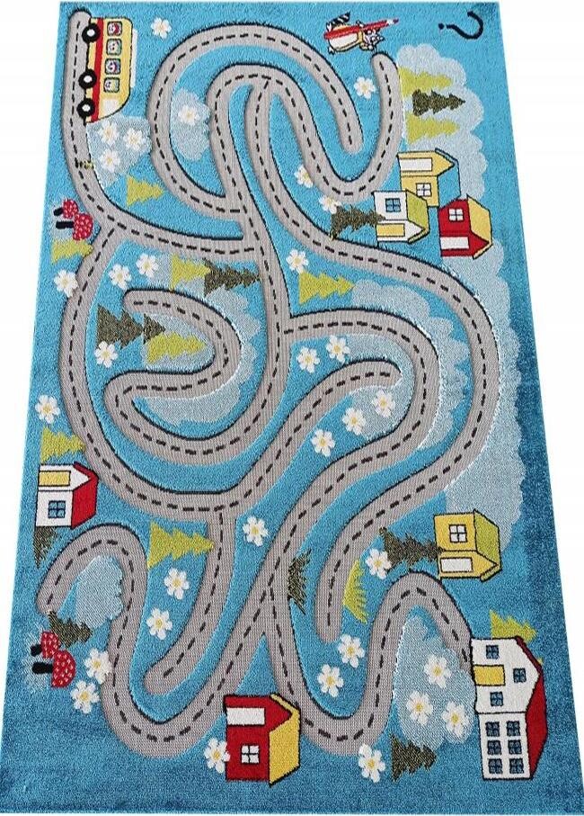 4sleep Dětský kusový koberec Color Kids 02 modrý - 100 × 150 cm