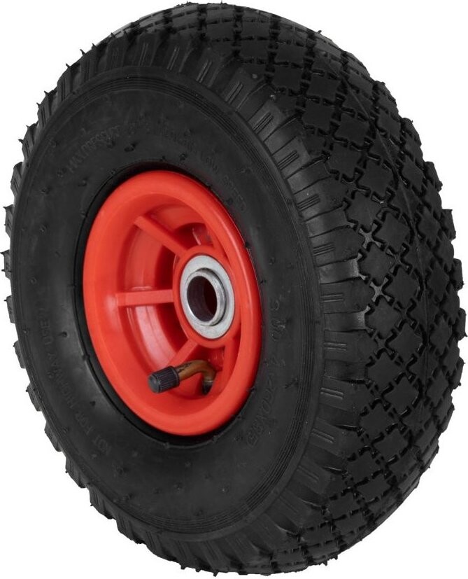 WALTECO Nafukovací kolo, průměr 260 mm, průměr osy 20 mm, nosnost 200 kg