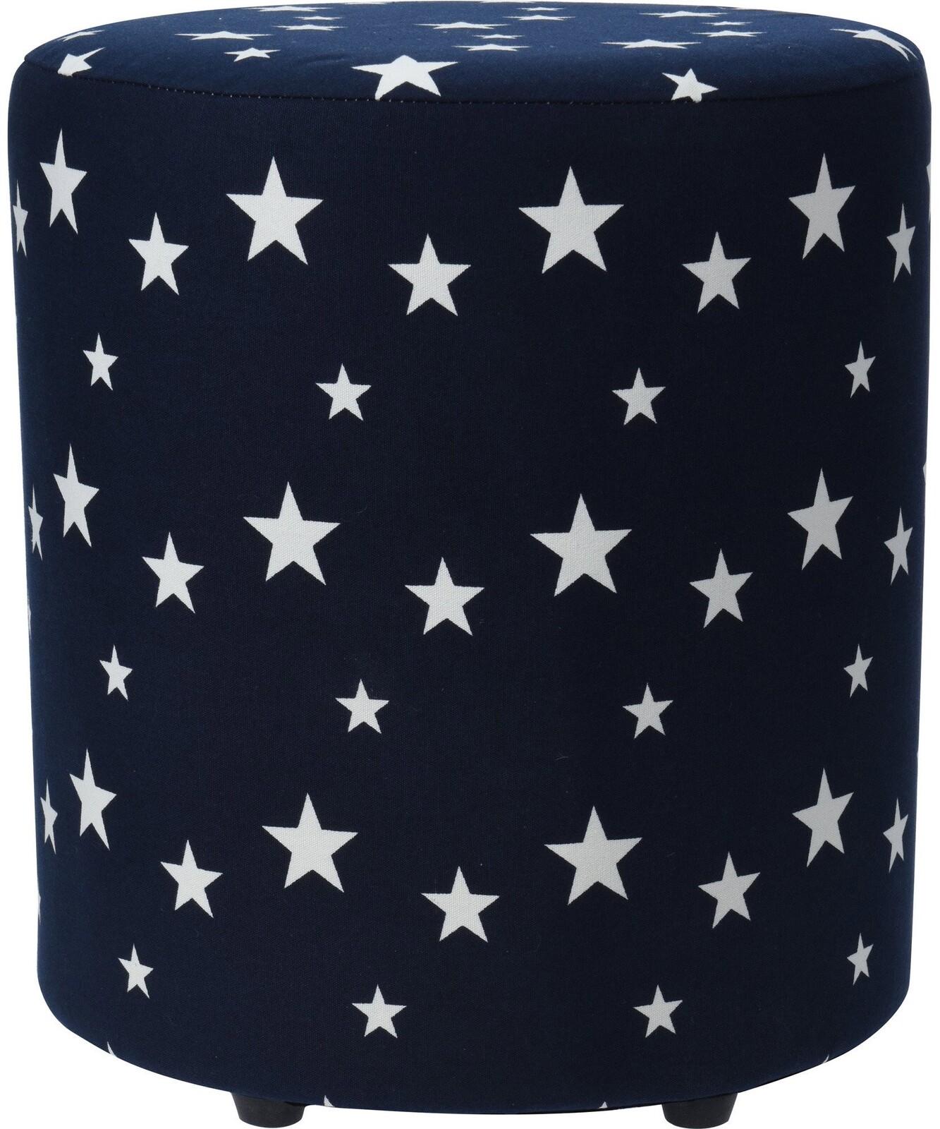 Home Styling Collection Pouf STARS, 30 cm, tmavě modrý