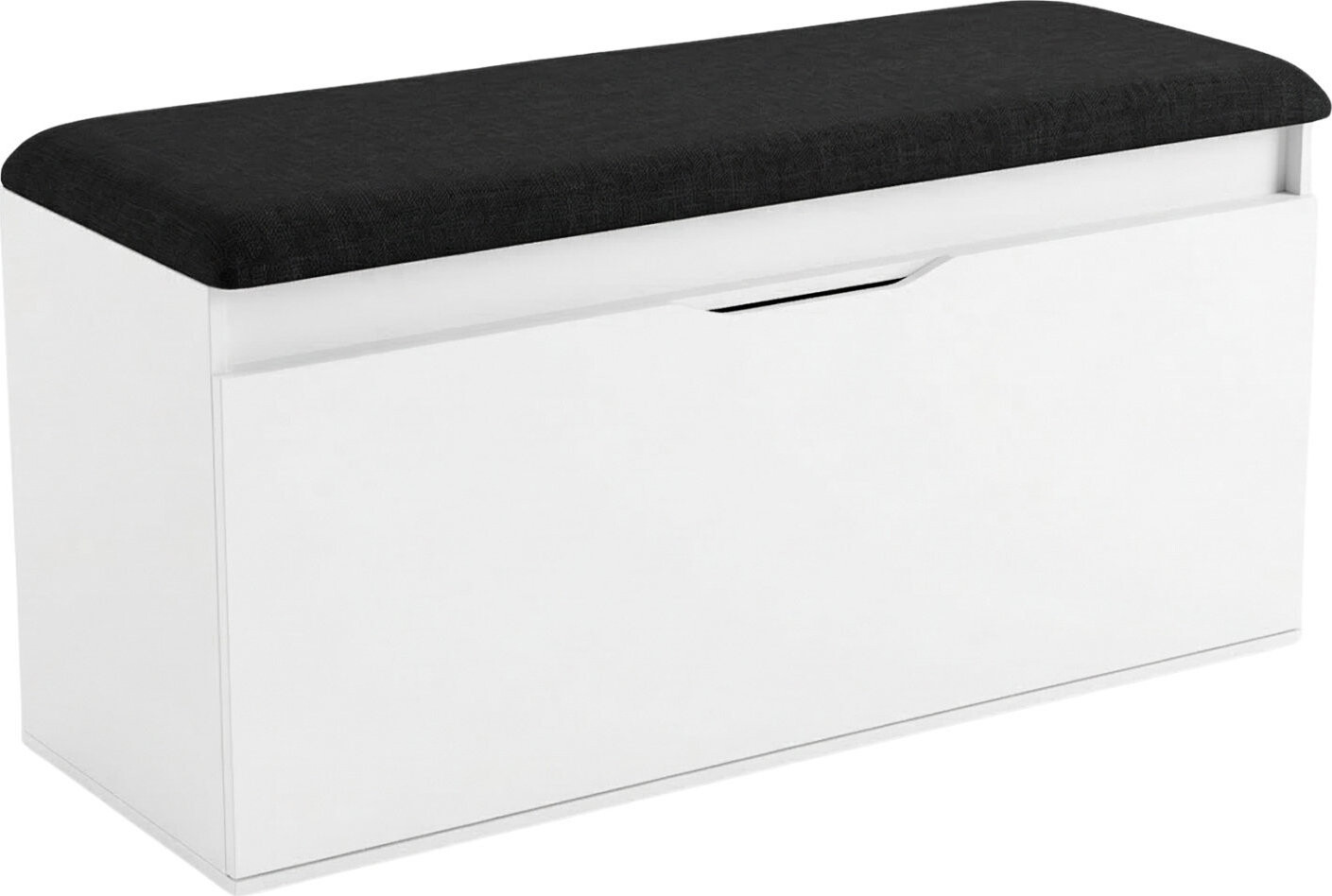 BOXIMO Botník so sedadlom a úložným priestorom TORI, 100 × 50 × 35 cm, biely