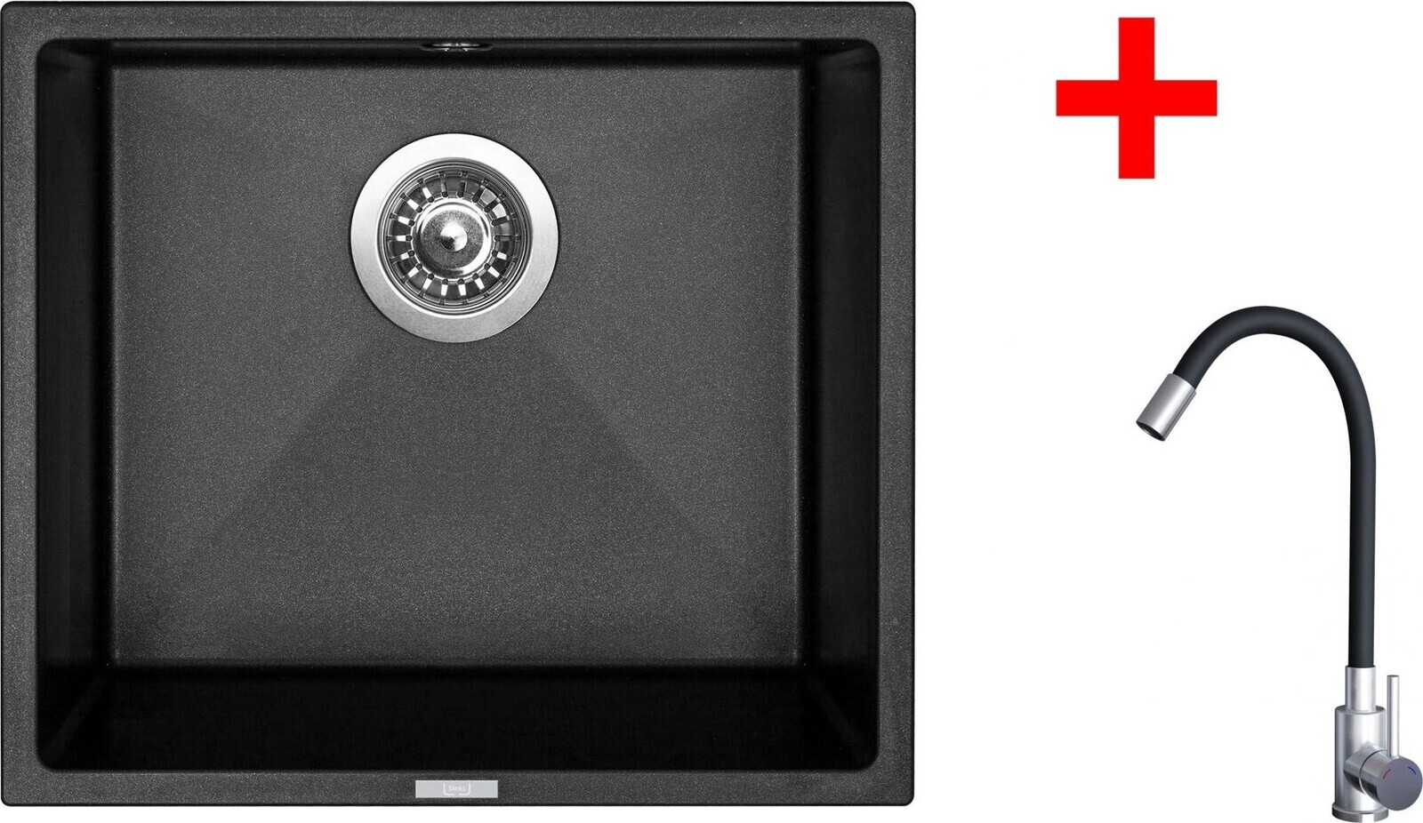 Sinks Frame 457 Metalblack + Elasta nerez/černý