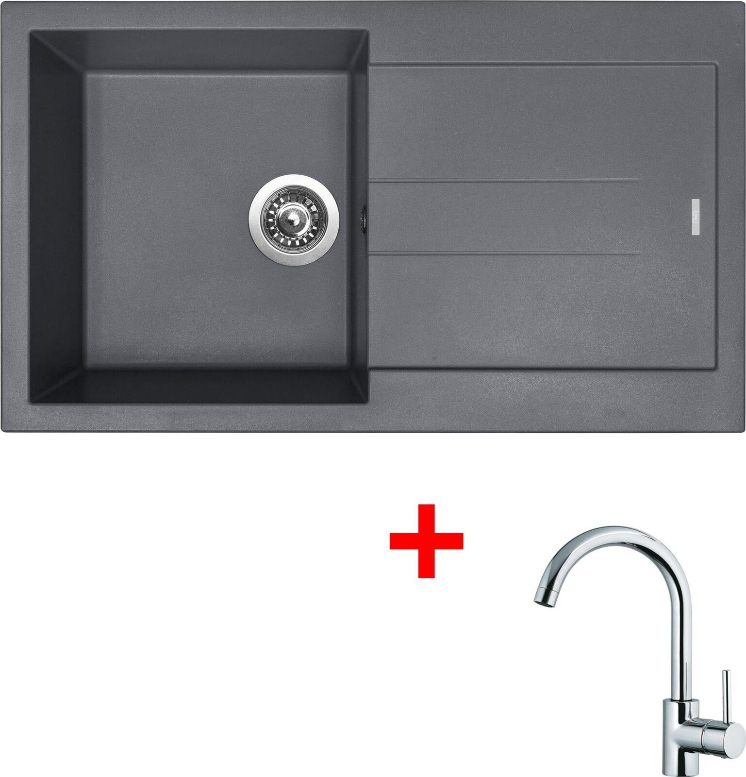 Sinks Amanda 860 Nanogrey + Mix 35
