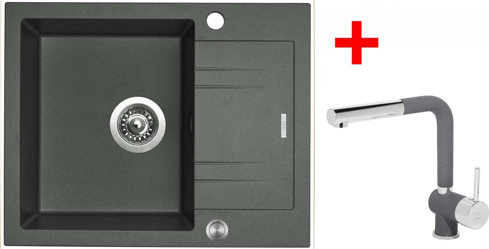 Sinks Linea 600 XC Titanium + Mix 3 P GR