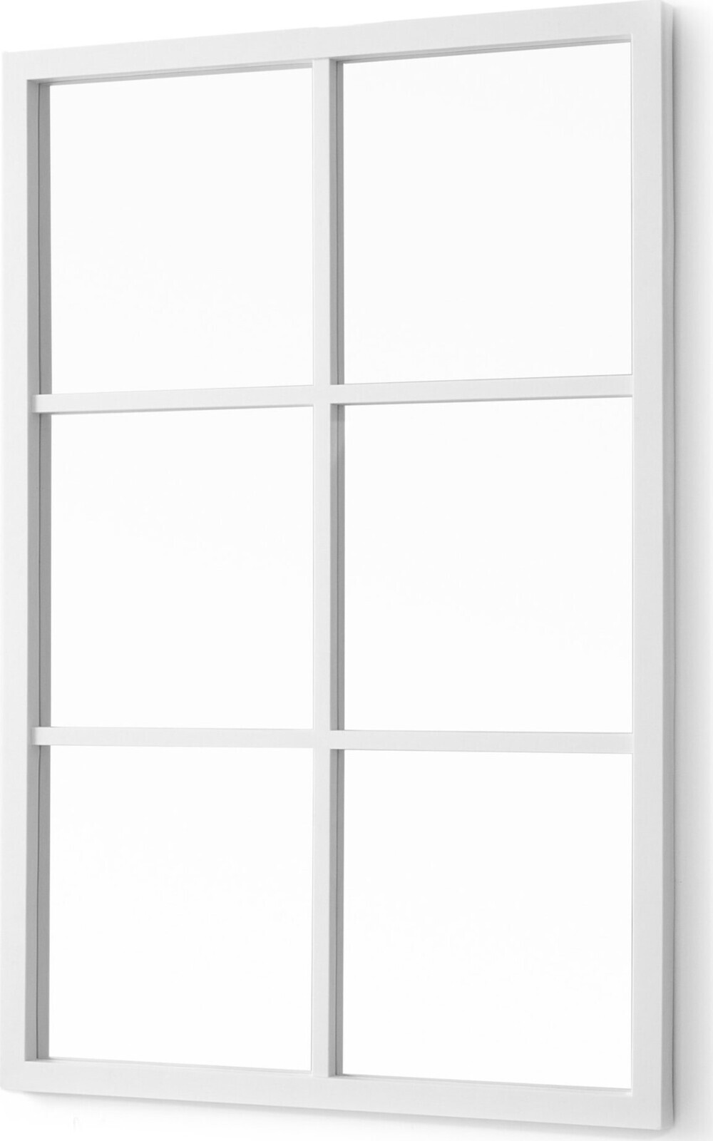 Giftdecor Obdélníkové zrcadlo s příčkami, 71 × 49 cm, bílé