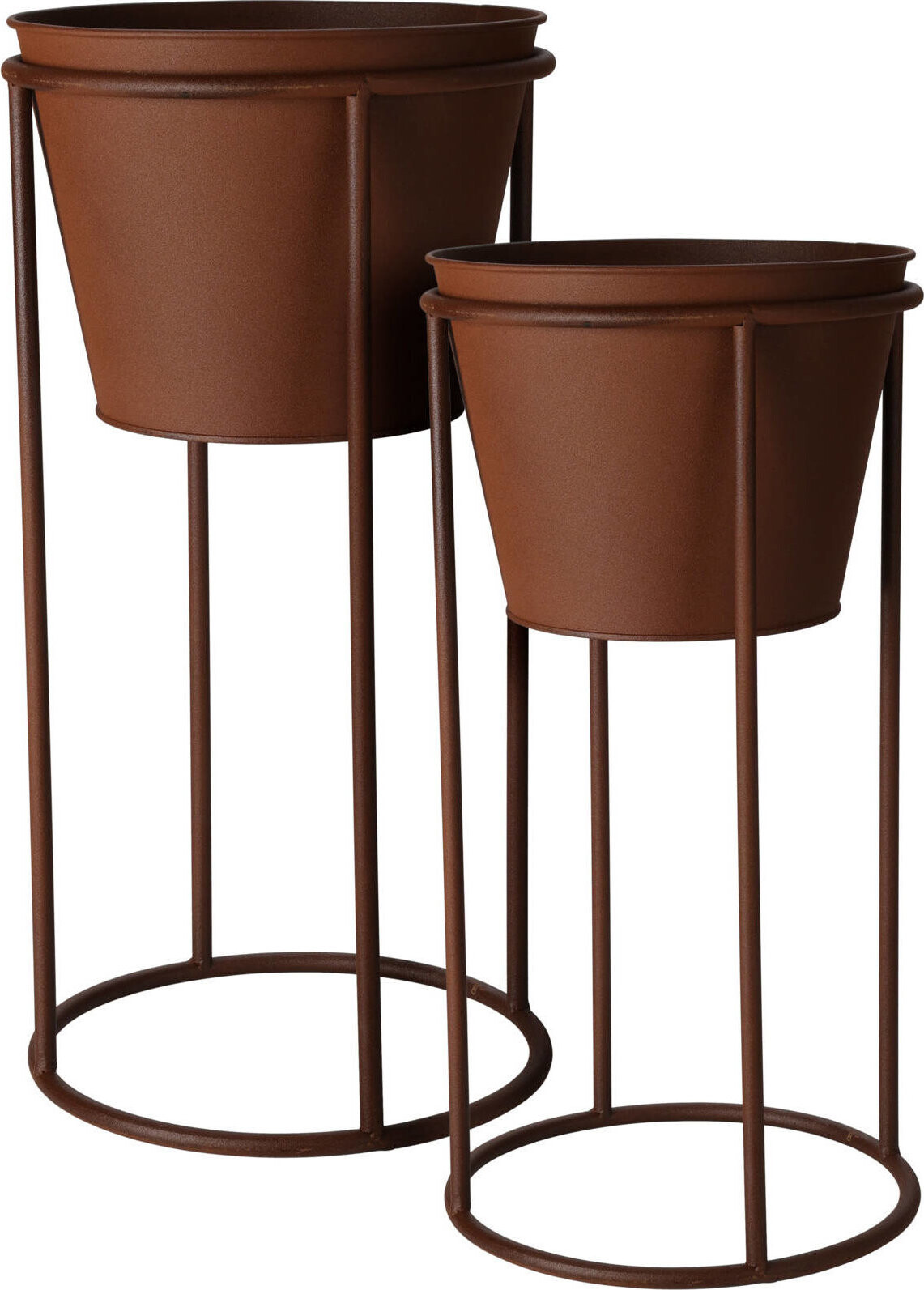 Home Styling Collection Květináče na nohou, s efektem rzi, 2 ks