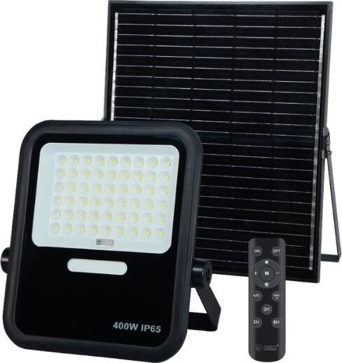 Garsaco Venkovní solární LED reflektor 400 W, 3000 lm, studená bílá, samostatný solární panel, DO