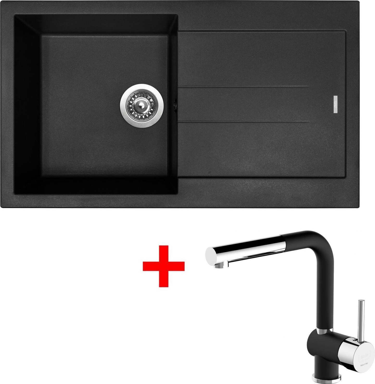 Sinks Amanda 860 Pureblack + Mix 3 P GR