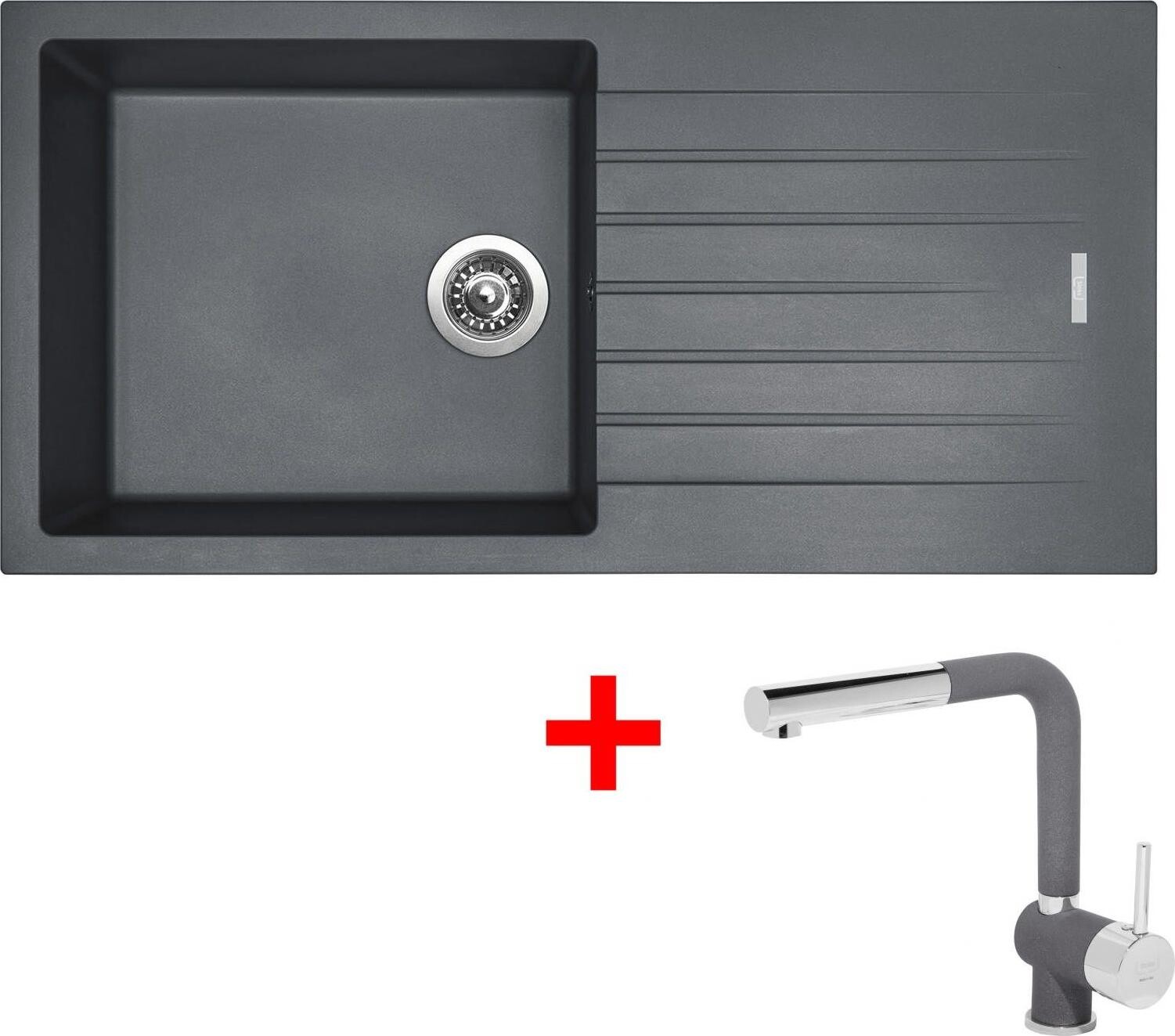 Sinks Perfecto 1000 Titanium + Mix 3 P GR