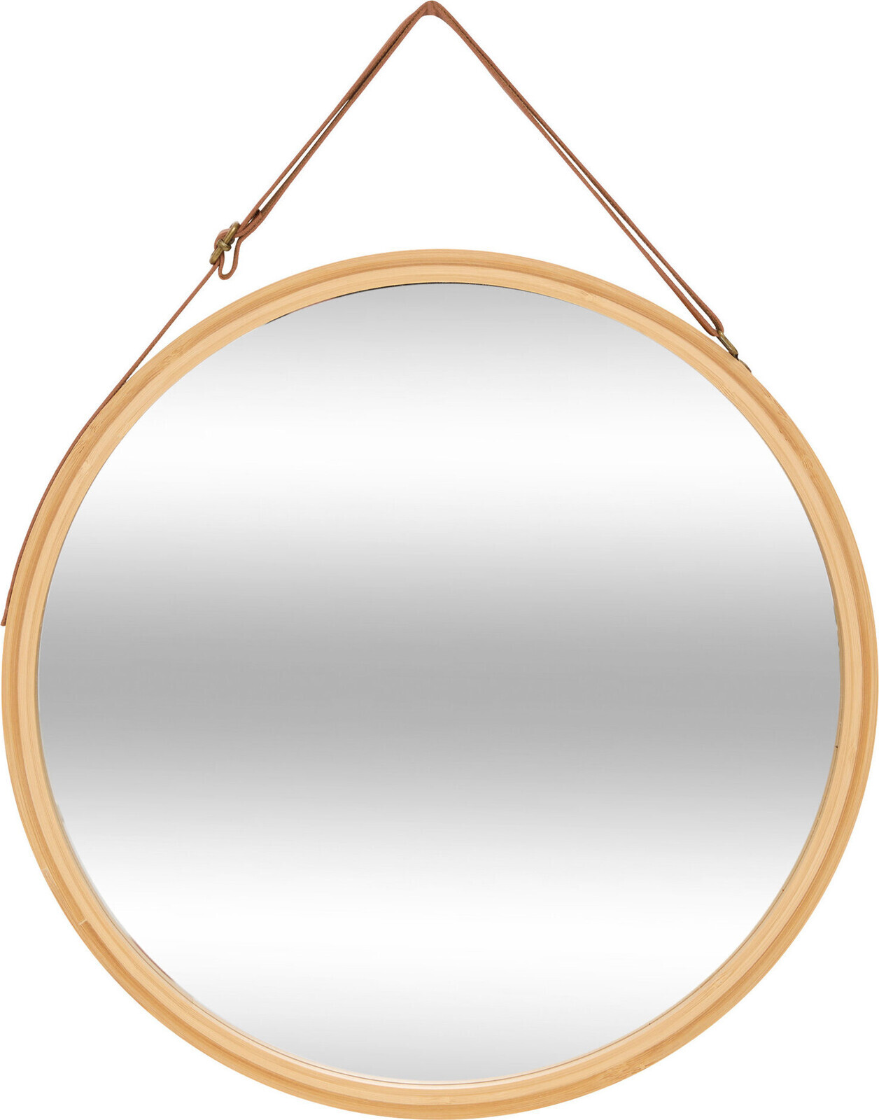 5five Simply Smart Kulaté zrcadlo v bambusovém rámu Lobee, průměr 38 cm