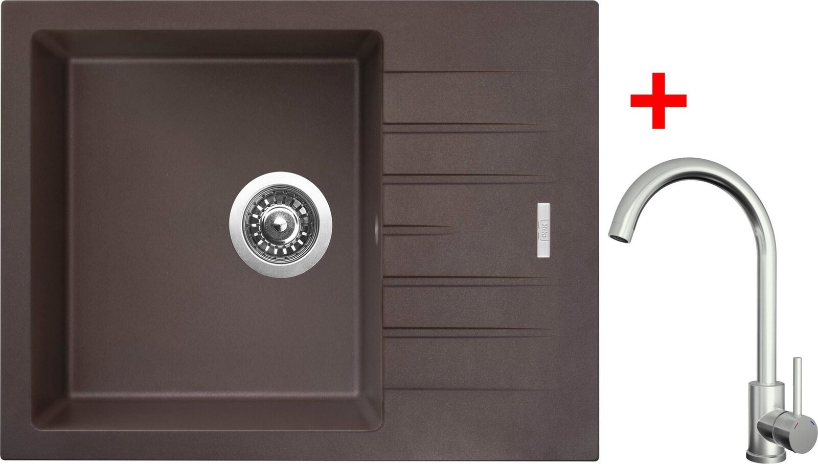 Sinks Perfecto 650 Marone + Arco celoantikorový