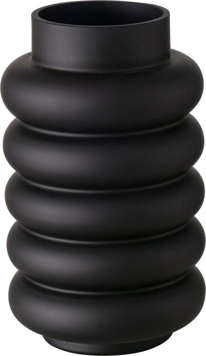 Boltze Skleněná váza RIBBO, 25 cm, černá