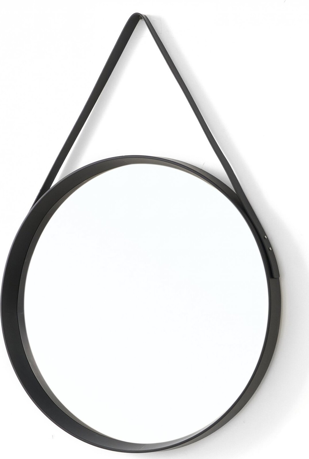 Giftdecor Dekorativní závěsné zrcadlo, průměr 53 cm, černé