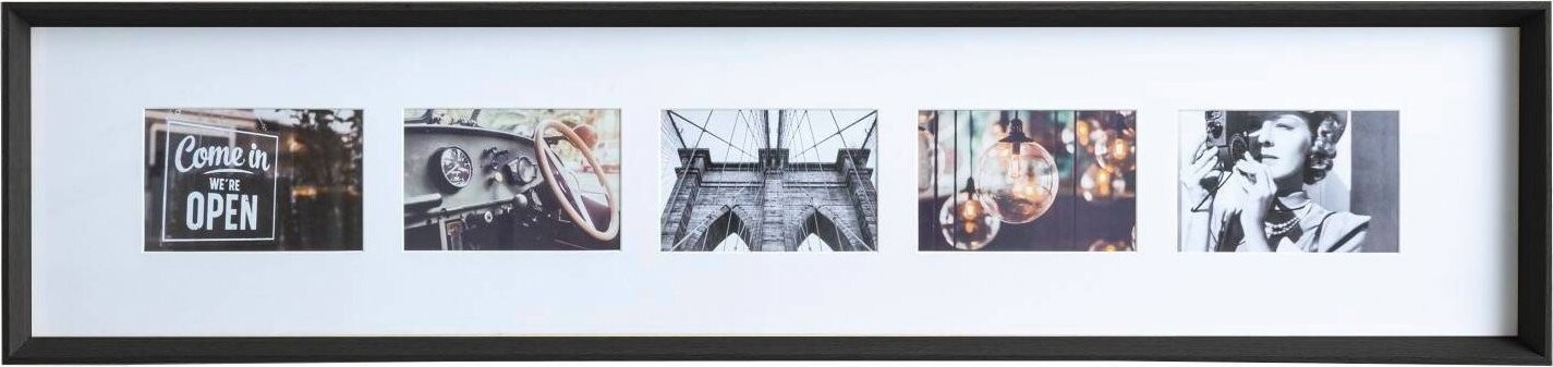 Atmosphera AXEL, 5 fotografií, 22 × 97 cm, černý