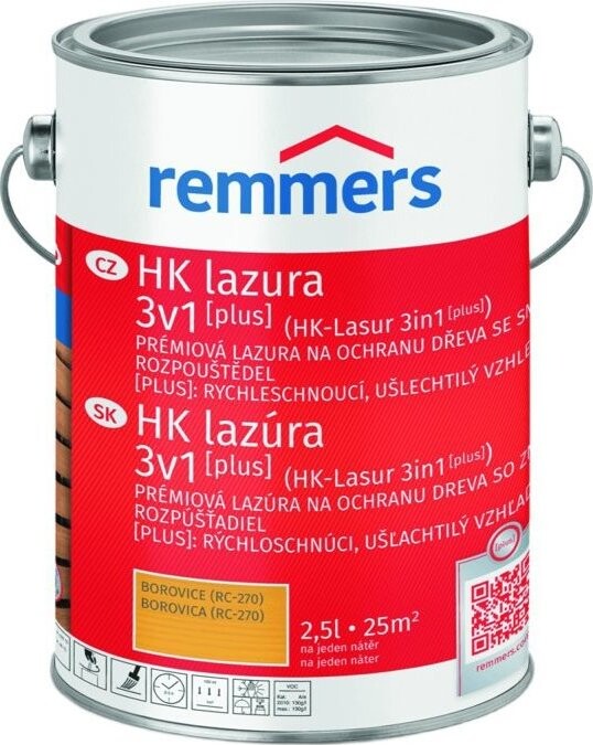 Remmers HK Lazura 3v1 [plus] 2,5 l Kiefer / Borovice