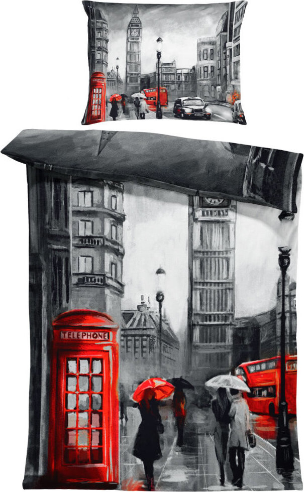 IMPAR Obliečky Londýn art, 140 × 200 cm + 90 × 70 cm