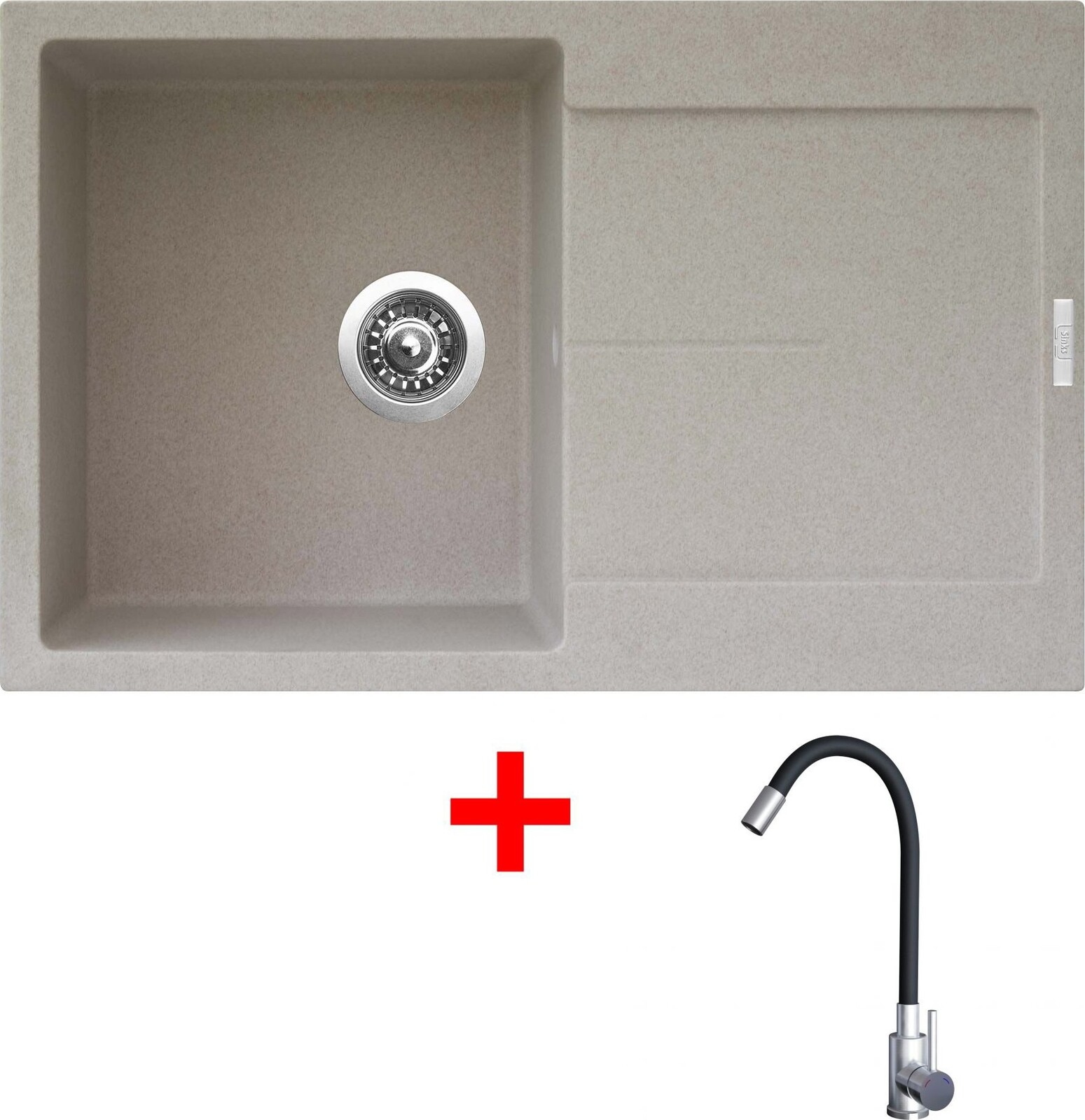 Sinks Ultima 790 Avena + Elasta nehrdzavejúca oceľ/čierny