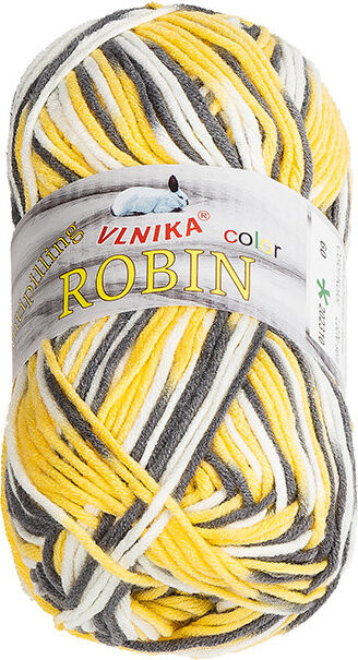BELLATEX Robin color 100 g - 60 bílá, šedá, žlutá