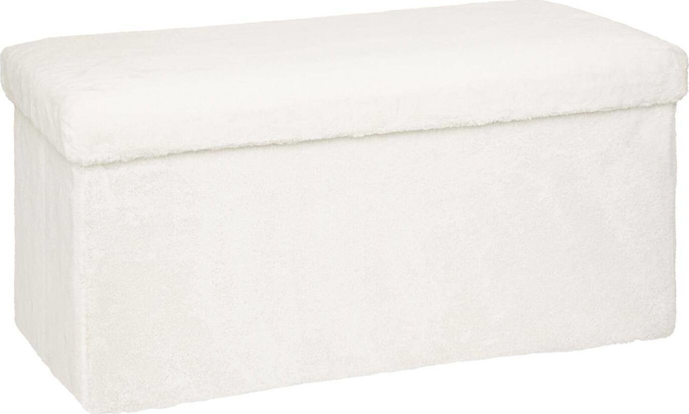 Atmosphera Úložný puf Ezzio, látka s boucle efektem, 78 × 38 × 38 cm