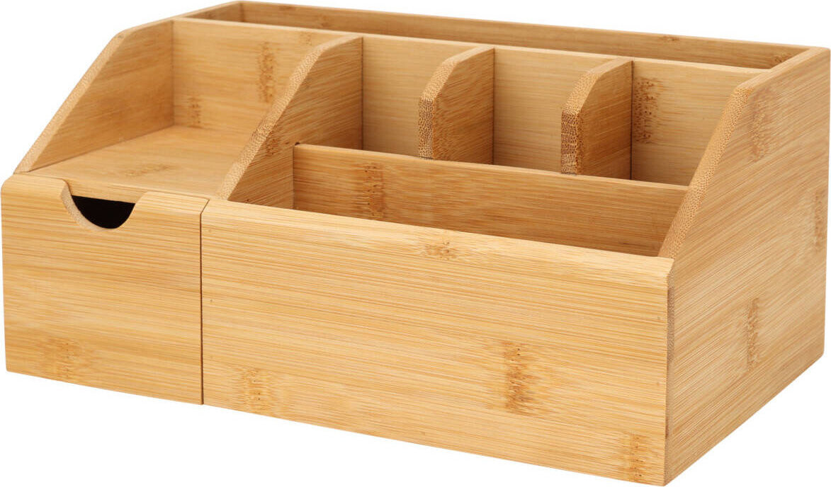 Eleganza Organizér na kosmetiku z bambusu, přírodní, 24 × 15 × 11 cm