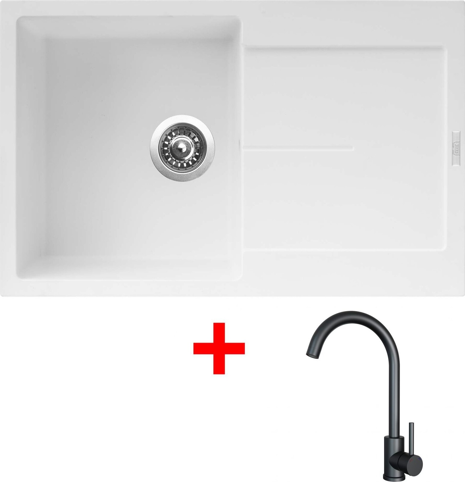 Sinks Ultima 790 Milk + Arco čierny matný