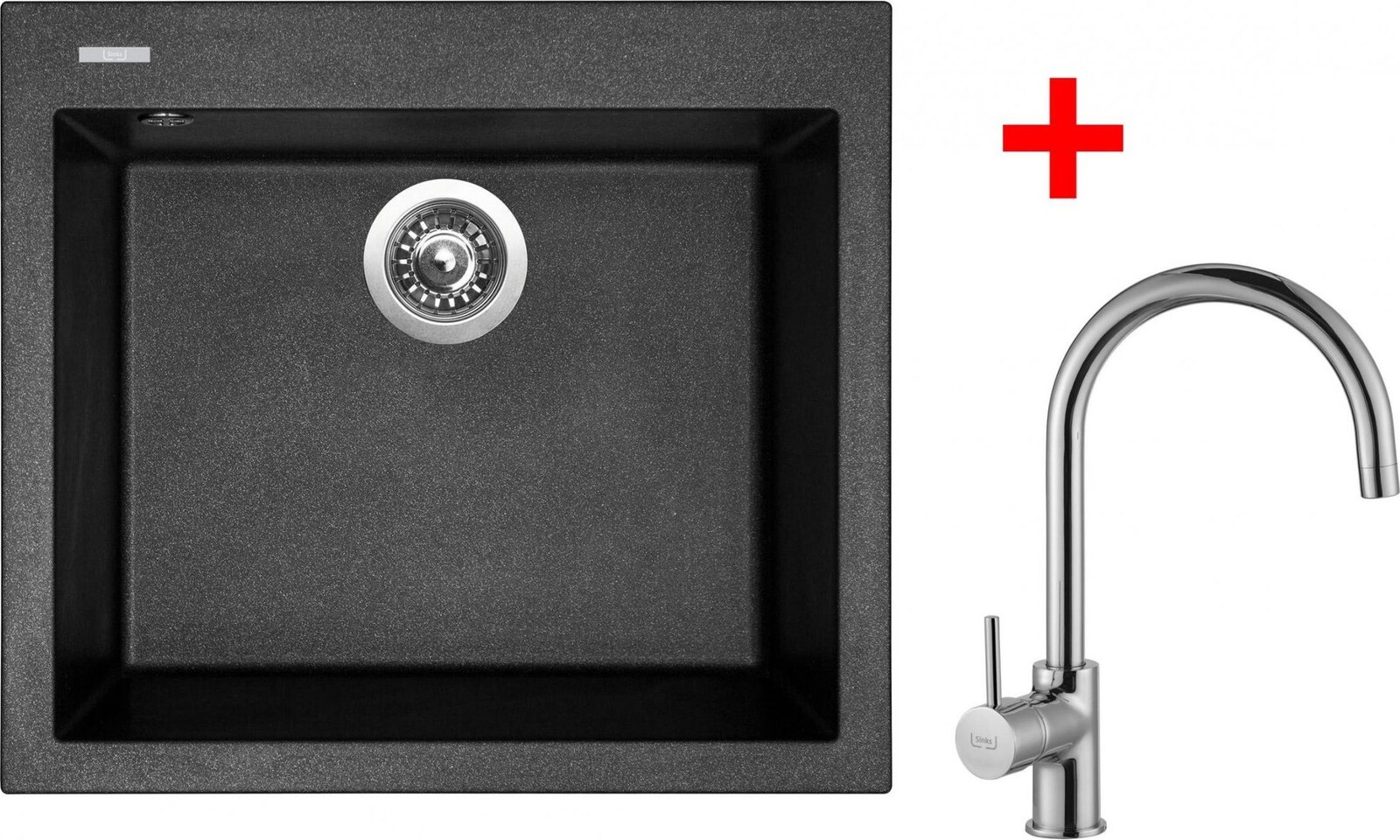Sinks Cube 560 Metalblack + Vitalia