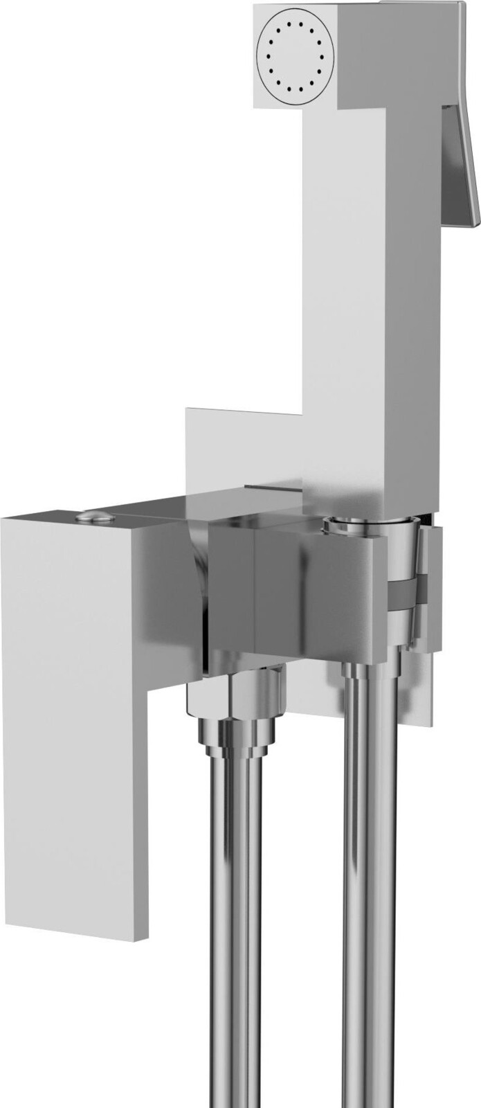 SAPHO CUBEMIX podomietková bidetová batéria so Stop sprchou, hranatá, chróm CM040