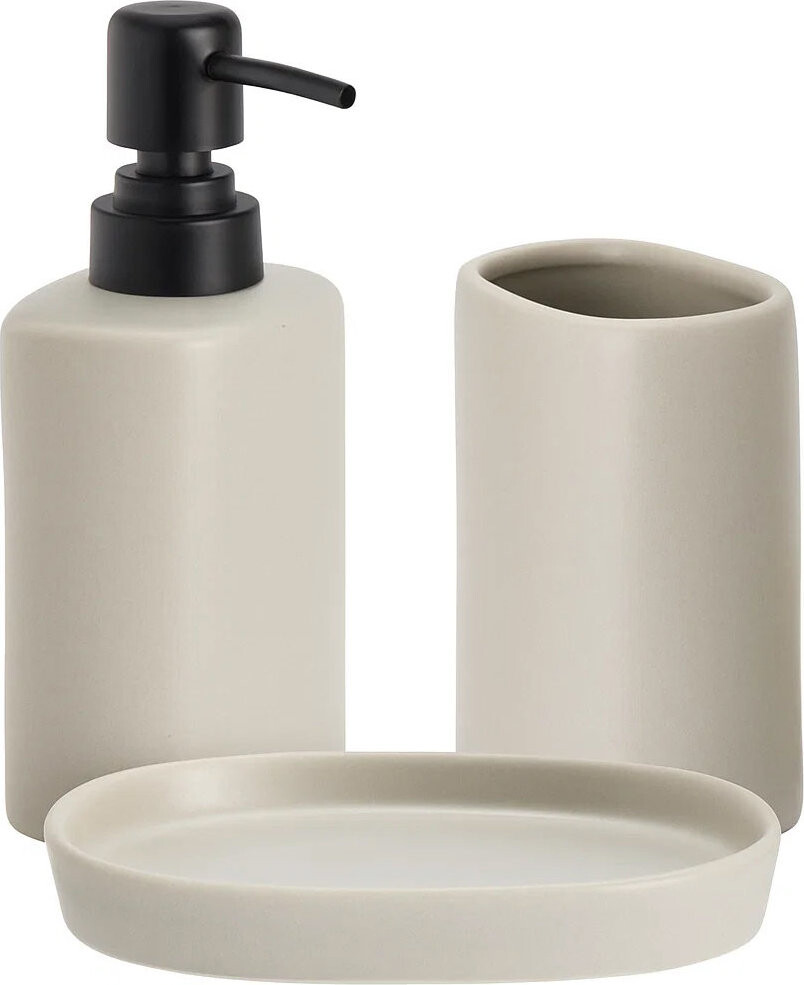 Bathroom Solutions Ply, keramický dávkovač a kelímek, béžový