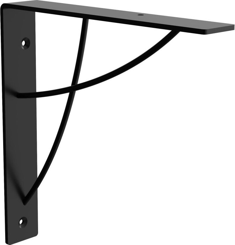 Walteco Konzole NIVO, 180 × 180 mm, nosnost 20 kg, matná černá