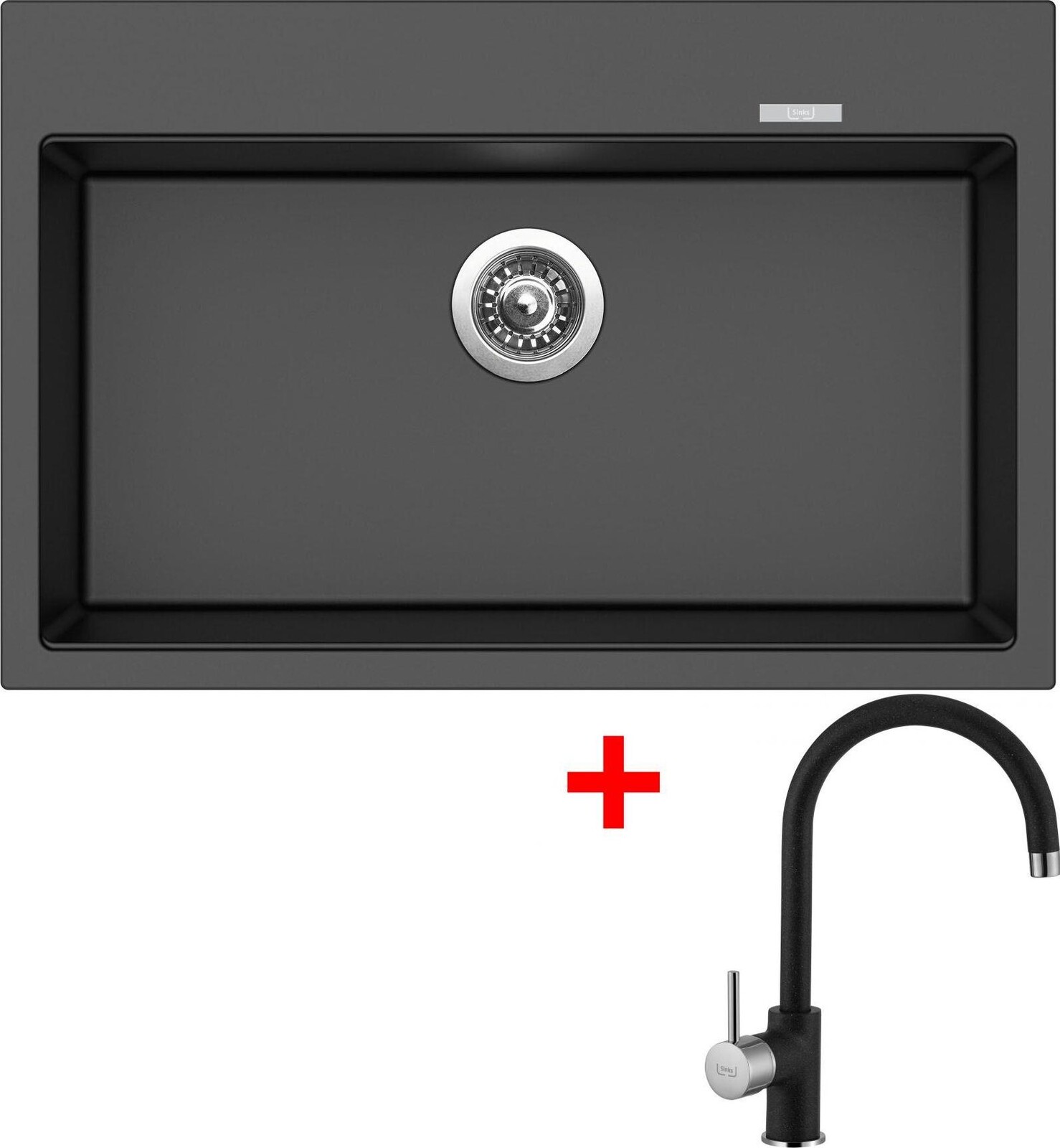 Sinks Maximo 780 Metalblack + Vitalia GR
