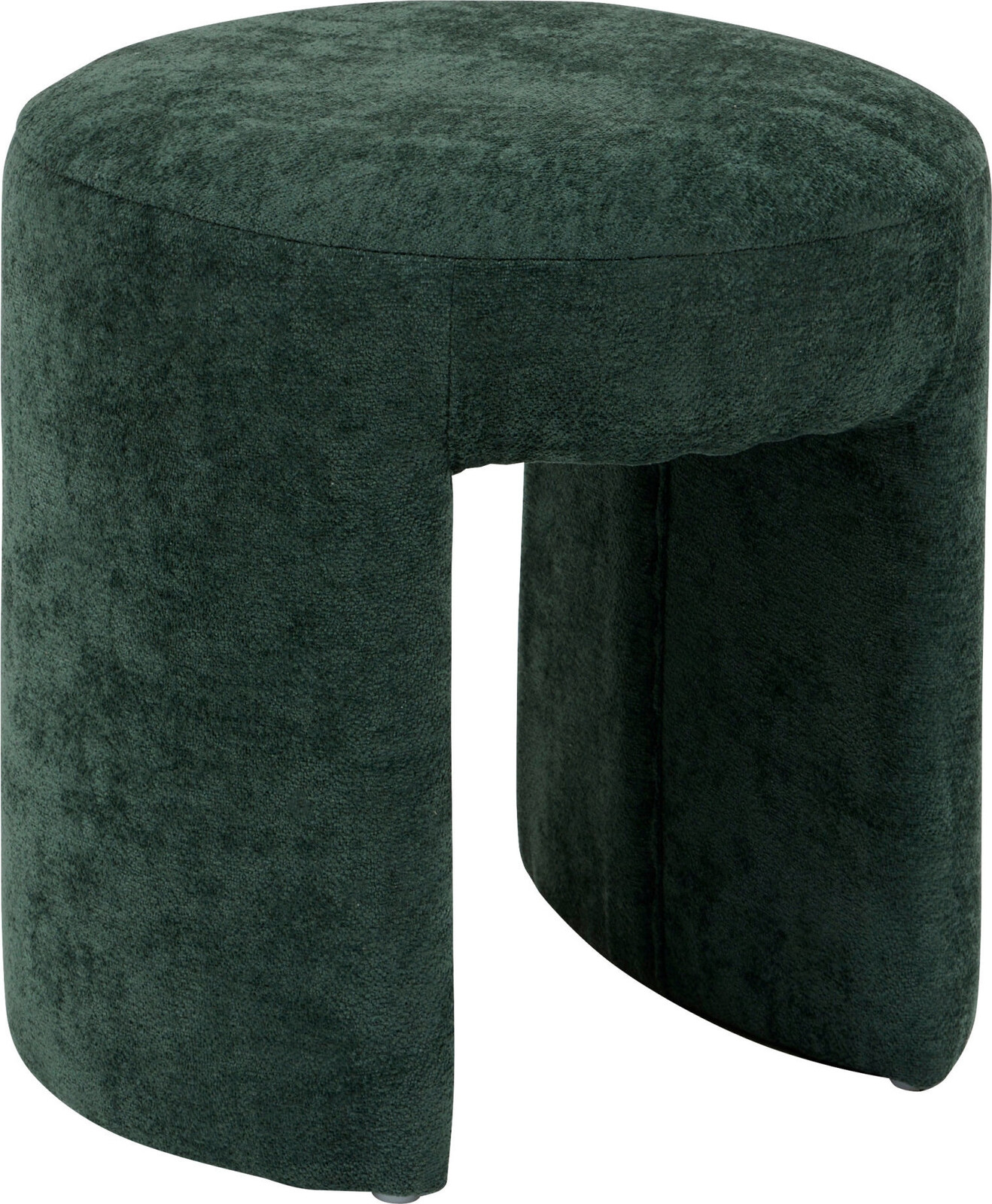 Atmosphera Čalouněný obloukový taburet JIN, průměr 38 cm, zelený