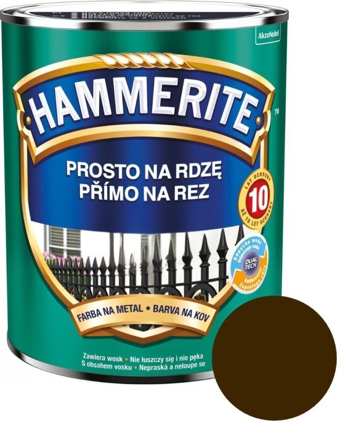 AkzoNobel Hammerite Přímo na rez matný 2,5 l, hnědá