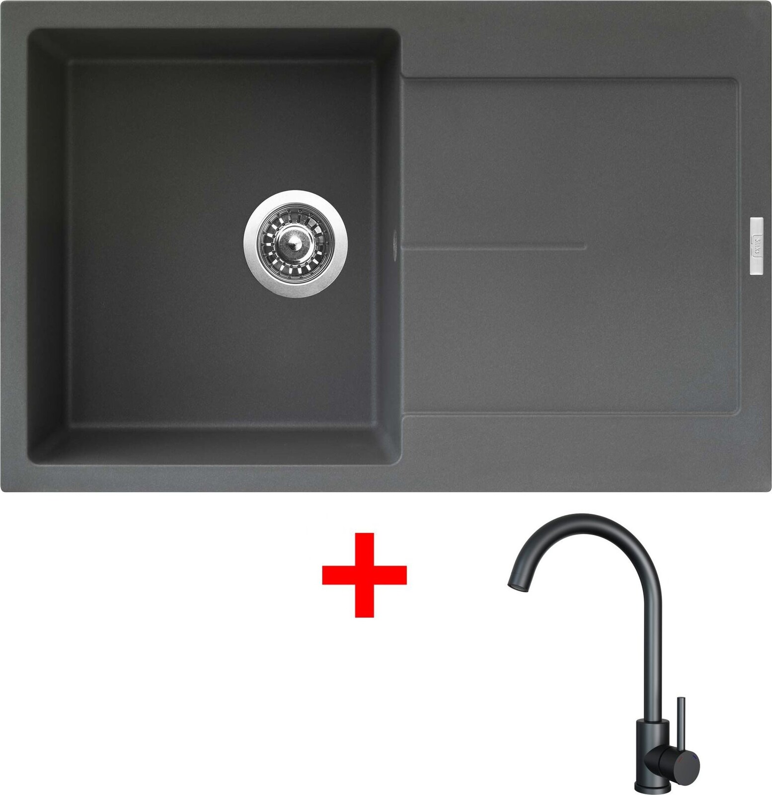 Sinks Ultima 790 Titanium + Arco čierny matný