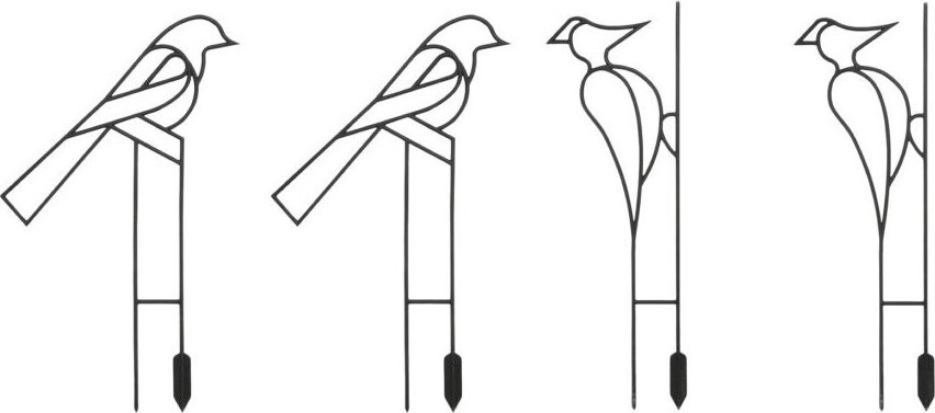 Lamela Opora rostlin UH 45 cm, ptáci, 4 ks