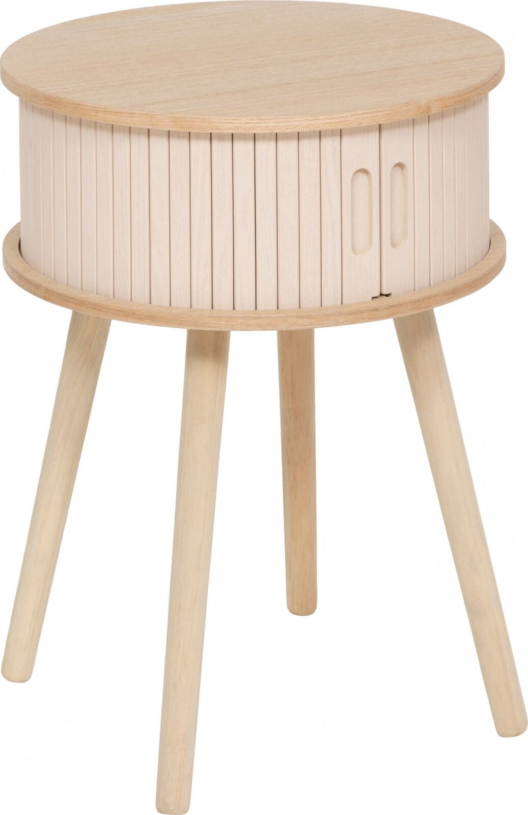 Atmosphera Nysos Nočný stolík s 2 dvierkami, priemer 40 cm, béžový
