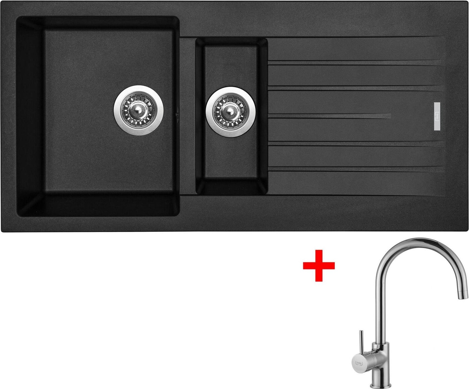 Sinks Perfecto 1000.1 Pureblack + Vitalia