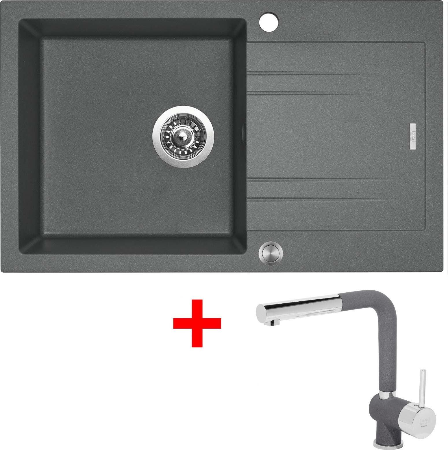 Sinks Linea 780 XC Titanium + Mix 3 P GR