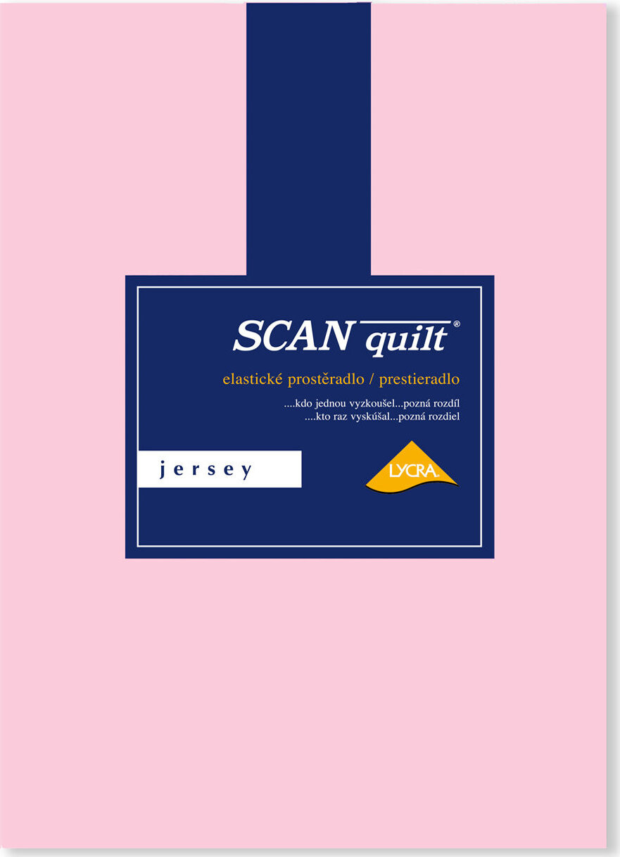 SCANquilt Prestieradlo Jersey Elastic Lycra ružové 120 × 200 cm