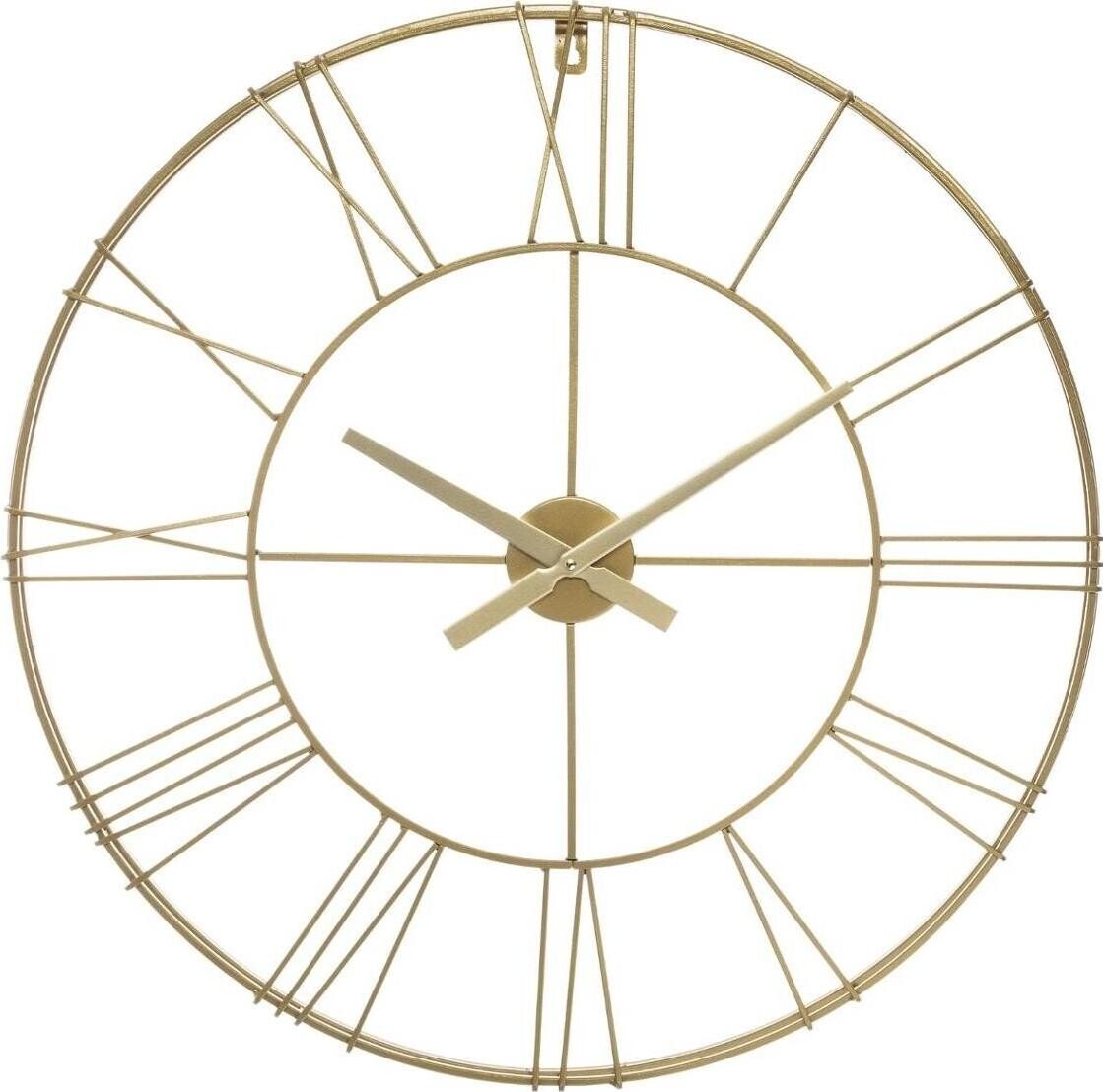 Atmosphera Nástěnné hodiny, kovové, zlaté, 70 cm