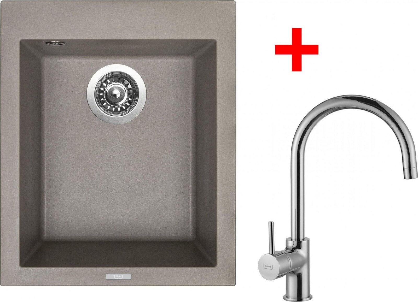Sinks Cube 410 Truffle + Vitalia